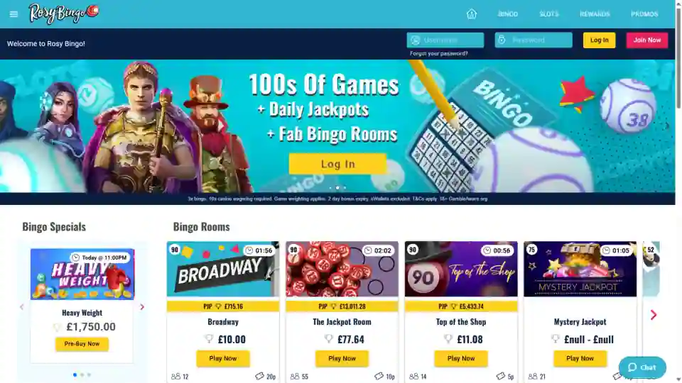 Rosy Bingo Main Page